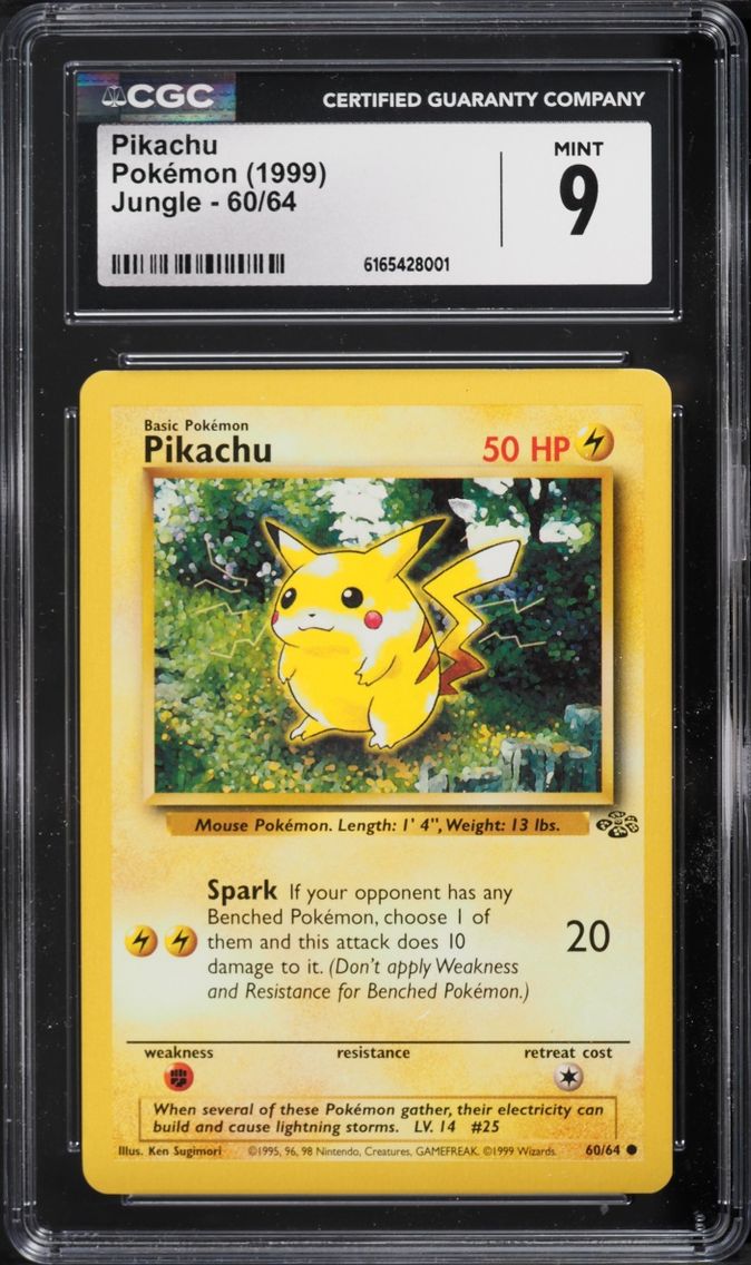 1999 Pokemon Jungle Pikachu #60 CGC 9 MINT