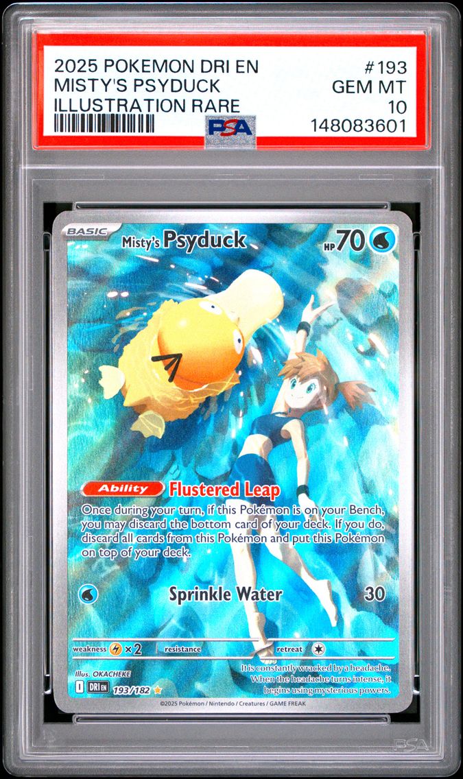 2025 #193 Misty's Psyduck PSA 10 Dri EN-Destined Rivals