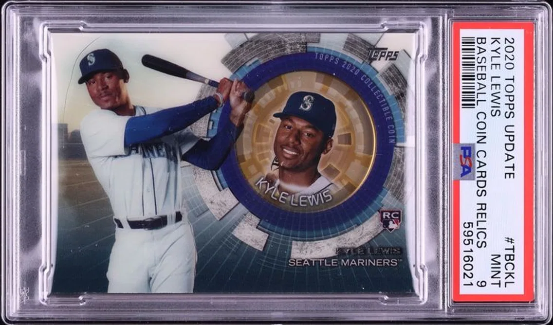 2020 #TBC-KL Topps Update Coin Cards Kyle Lewis ROOKIE MINT PSA 9