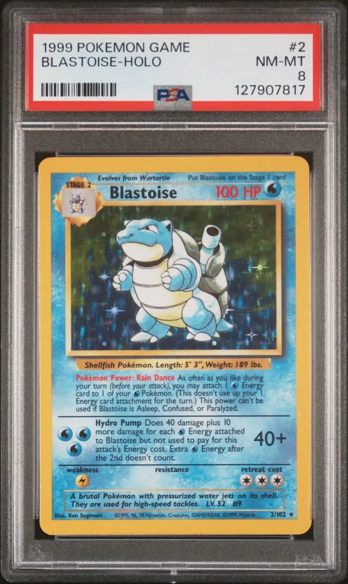 1999 #2 Blastoise-Holo PSA 8 Game