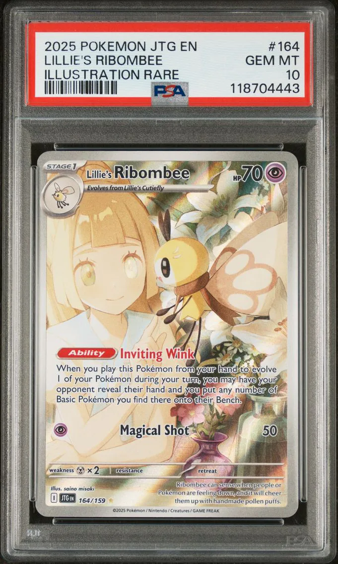 2025 #164 Lillie's Ribombee PSA 10 Jtg EN-Journey Together Pokemon