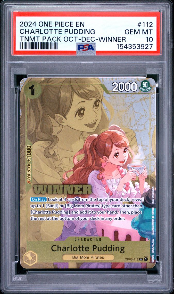 2024 #112 Charlotte Pudding PSA 10 One Piece Tournament Pack October-December