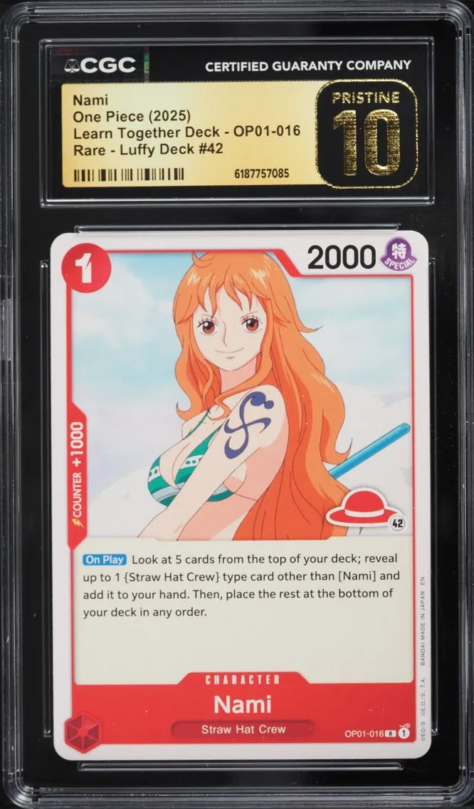 2025 #OP01-016 CGC 10 One Piece Learn Together Deck Luffy Deck 42 Nami