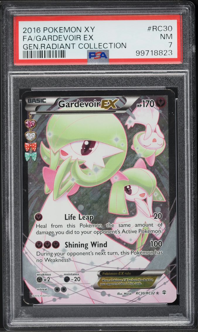 2016 #RC30 Full Art/Gardevoir EX PSA 7 XY Generations Radiant Collection Pokemon