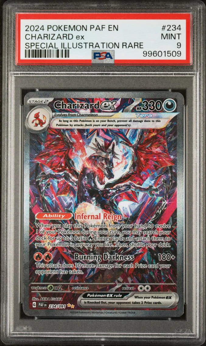 2024 #234/091 Charizard ex PSA 9 Paldean Fates - PAF EN - English Pokemon