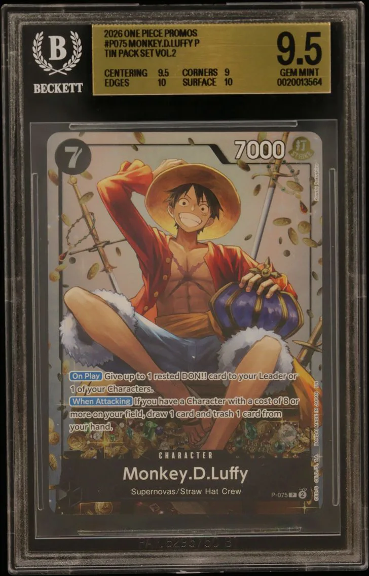 2026 #P075 Monkey.D.Luffy P/(Tin Pack Set Vol.2) BGS One Piece Card Game Promos