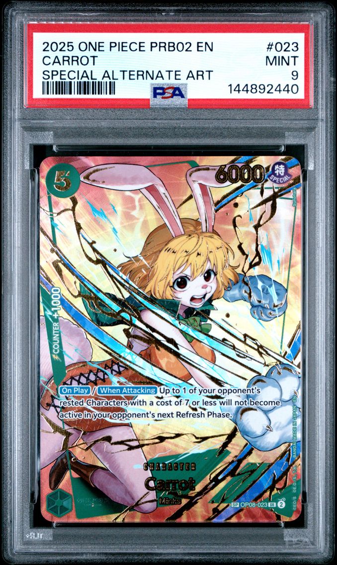 2025 #023 Carrot PSA 9 One Piece PRB02-Premium Booster -One Piece Card the Best- Vol.2