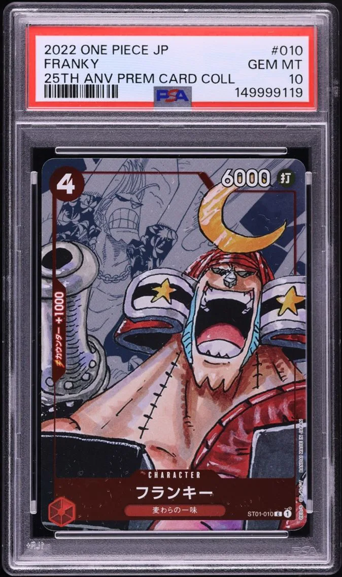 2022 #ST01-010 Franky PSA 10 One Piece Japanese Premium 25th Anniversary Manga Alt Art
