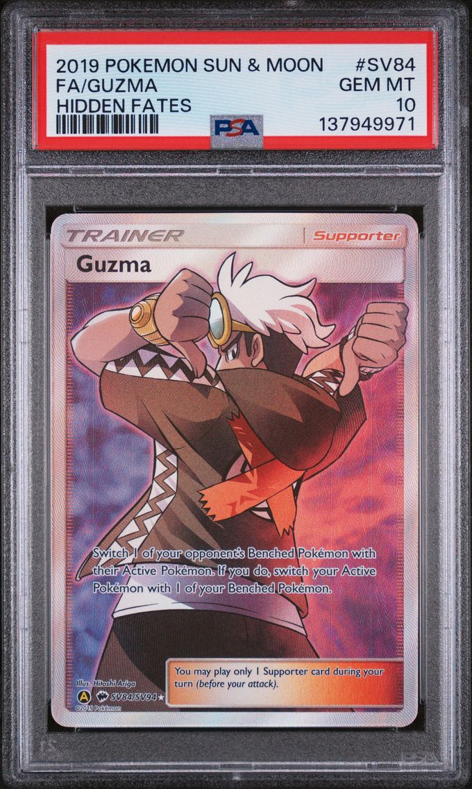2019 #SV84 Full Art/Guzma PSA 10 Sun & Moon Hidden Fates