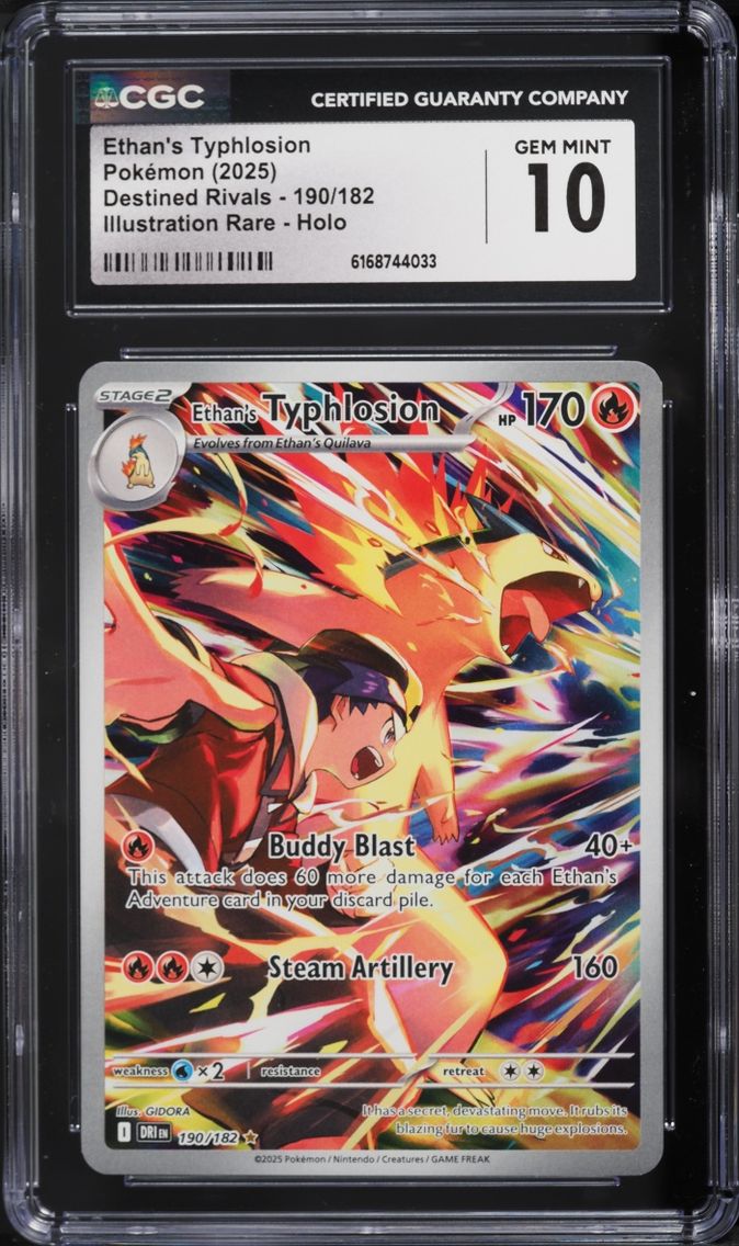 2025 Pokemon Scarlet & Violet Destined Rivals IR Ethan's Typhlosion #190 CGC 10 GEM MINT