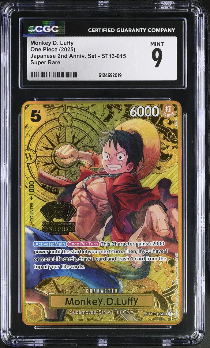 2025 #ST13-015 Monkey D. Luffy CGC 9 Japanese 2nd Anniversary Set - English