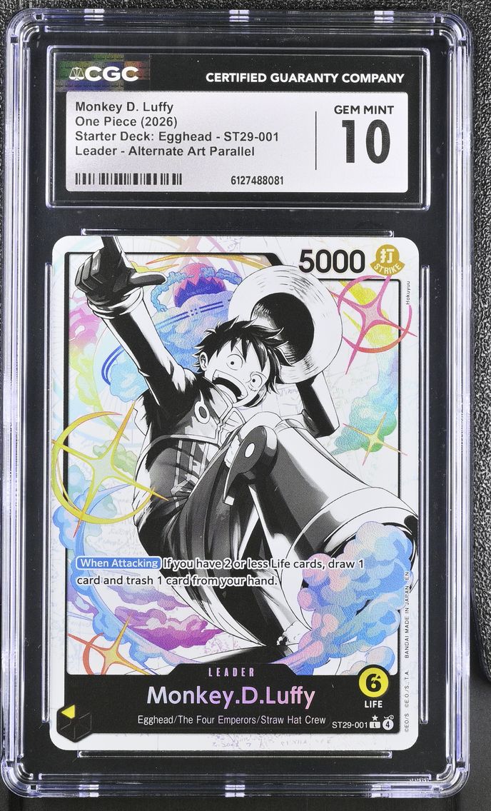 2026 #ST29-001 Monkey D. Luffy CGC 10 Starter Deck: Egghead (ST29) - English