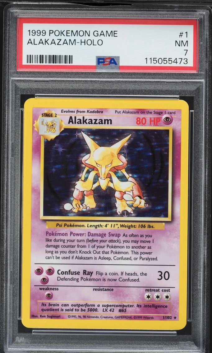 1999 #1 Alakazam-Holo PSA 7 Game Pokemon