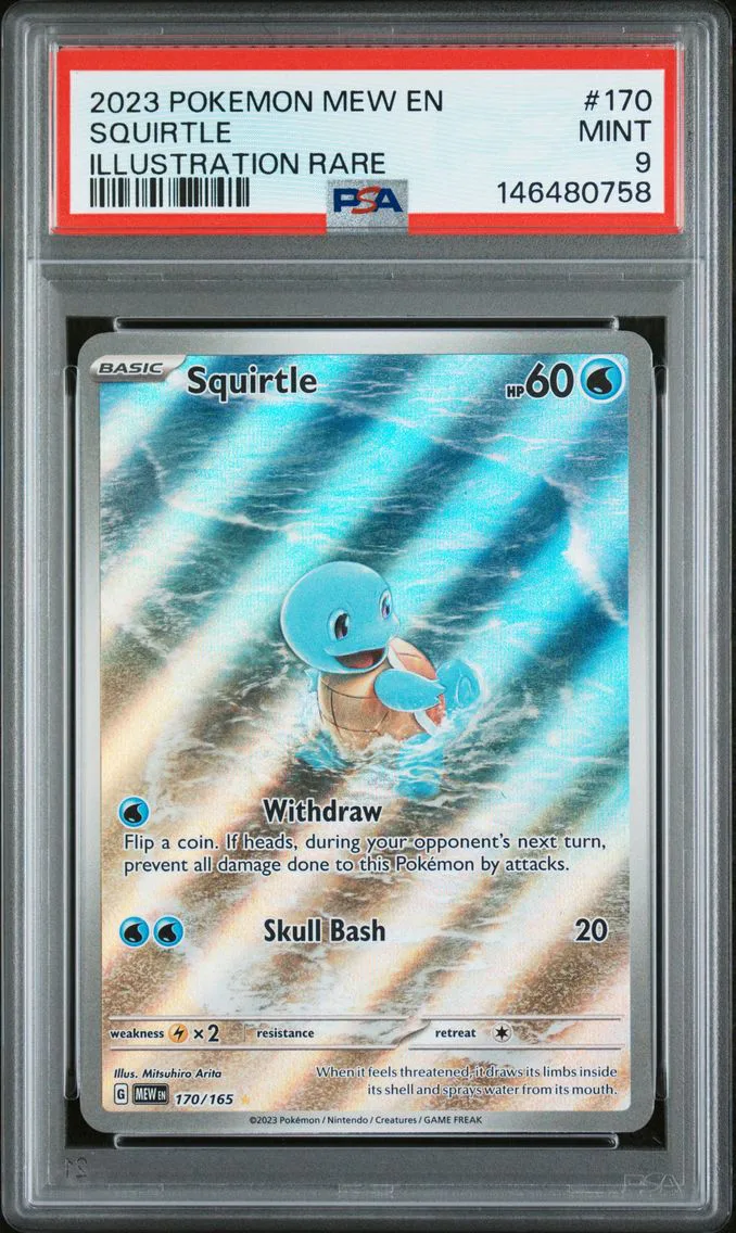 2023 #170 Squirtle PSA 9 Mew EN-151