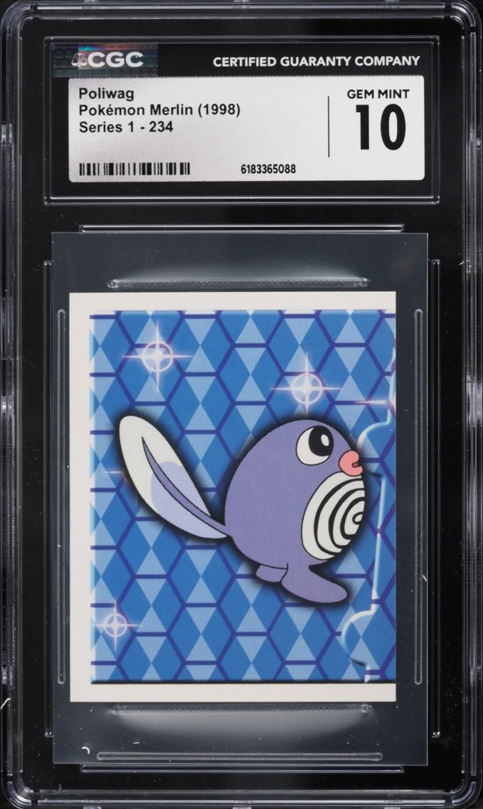1998 #234 Poliwag CGC 10 Pokemon Merlin Series 1