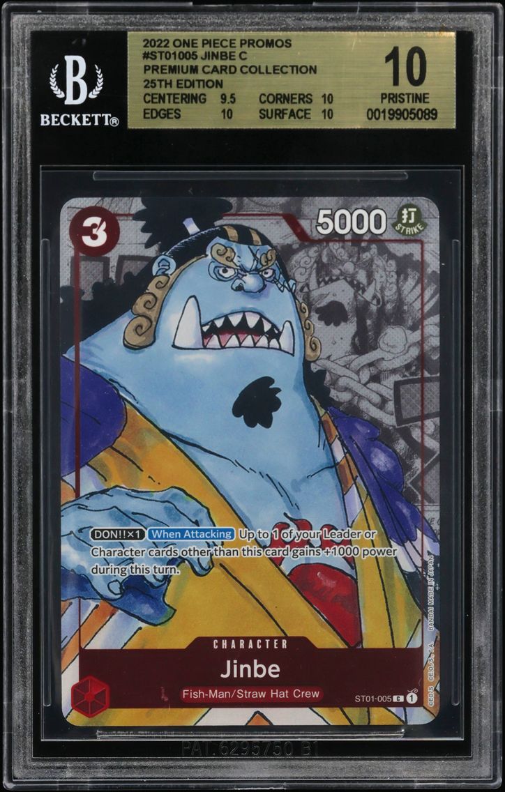 2022 #ST01005 Jinbe C/(Premium Card Collection -25th Edition-) BGS 10 One Piece Card Game Promos