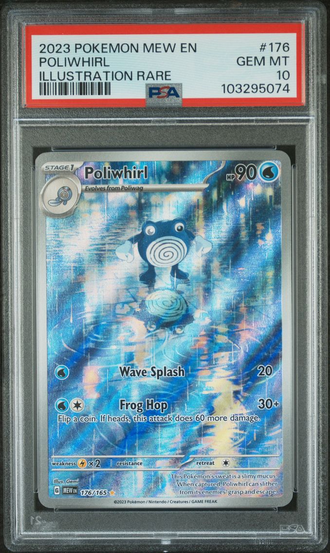 2023 #176 Poliwhirl PSA 10 Mew EN-151 Pokemon