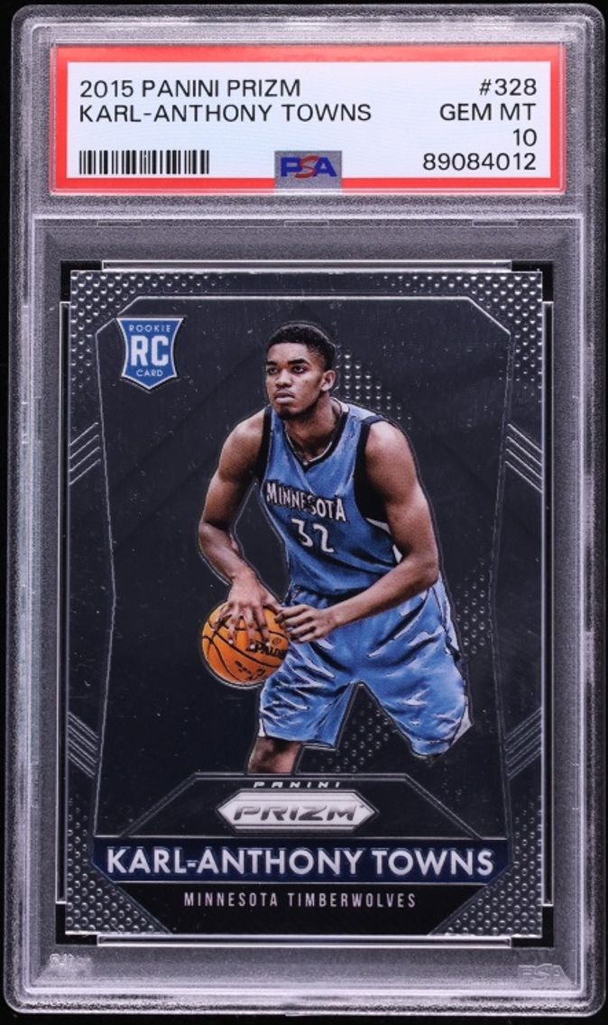 2015 #328 Panini Prizm Karl-Anthony Towns ROOKIE GEM MINT PSA 10