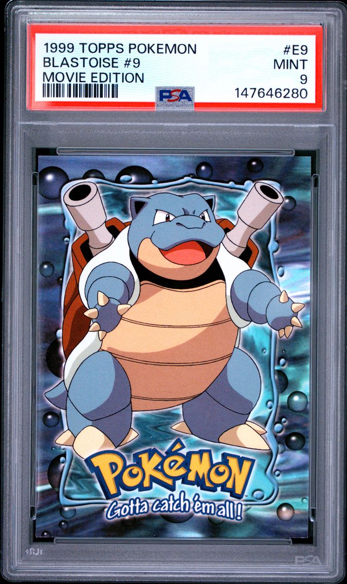 1999 #E9 Blastoise #9 PSA 9 Topps the Movie Edt