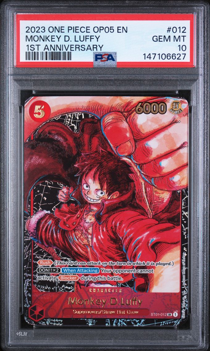 2023 #012 Monkey D. Luffy PSA 10 One Piece OP05-Awakening of the New Era
