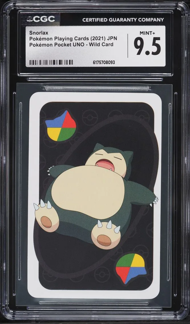 2021 Pokemon Japanese Playing Cards Pocket UNO Snorlax #WildCard CGC 9.5 MINT+