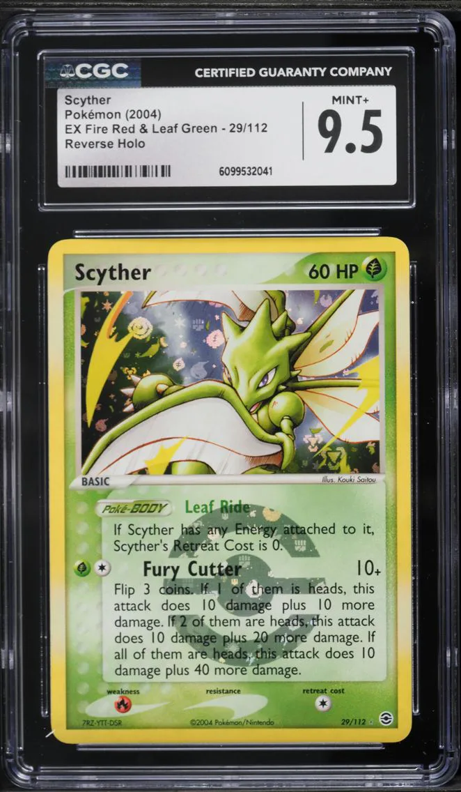 2004 #29 Scyther-Reverse Foil CGC 9.5 EX Fire Red & Leaf Green Pokemon