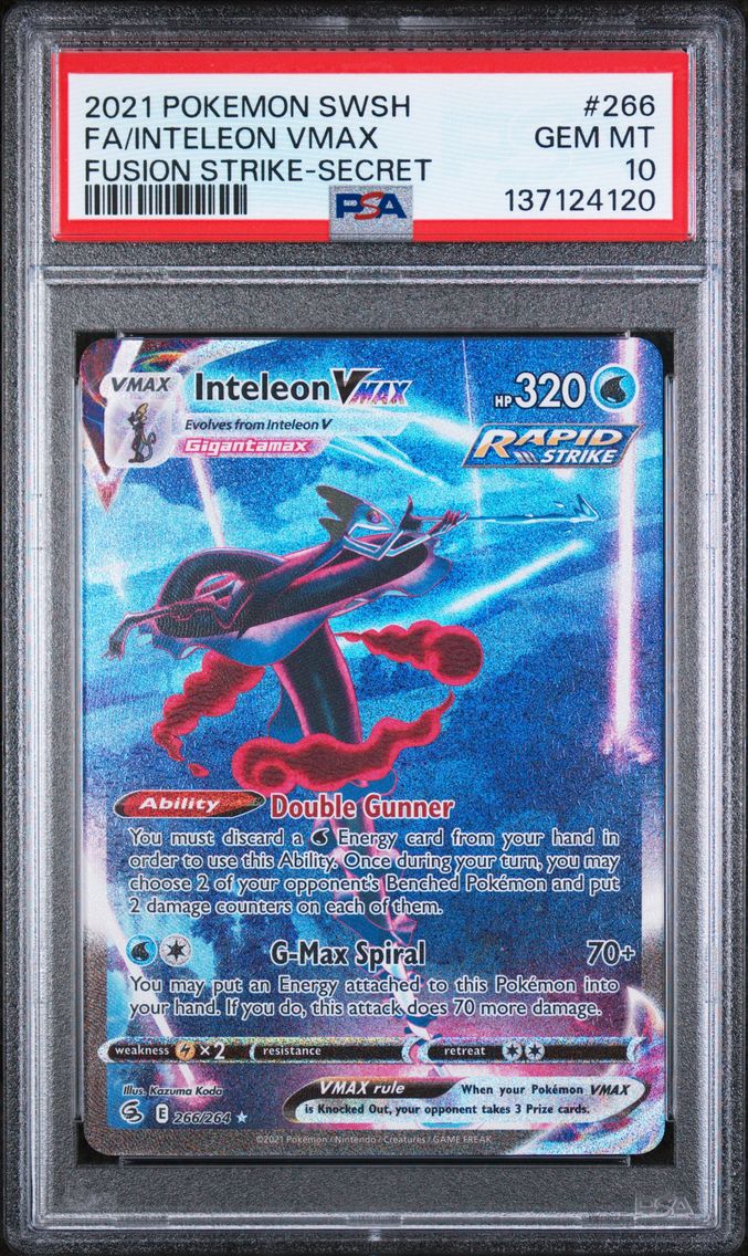 2021 #266 Full Art/Inteleon Vmax PSA 10 Sword & Shield Fusion Strike