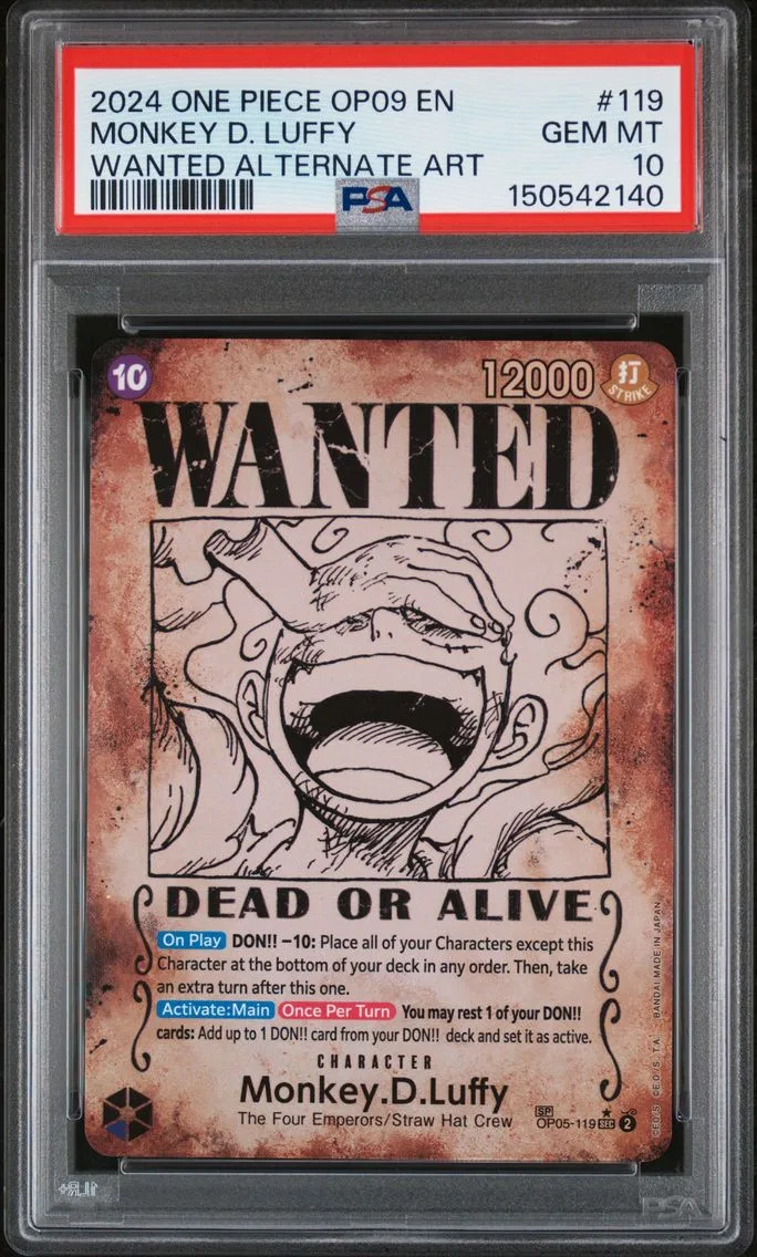 2024 #119 Monkey D. Luffy PSA 10 OP09-Emperors in the New World One Piece