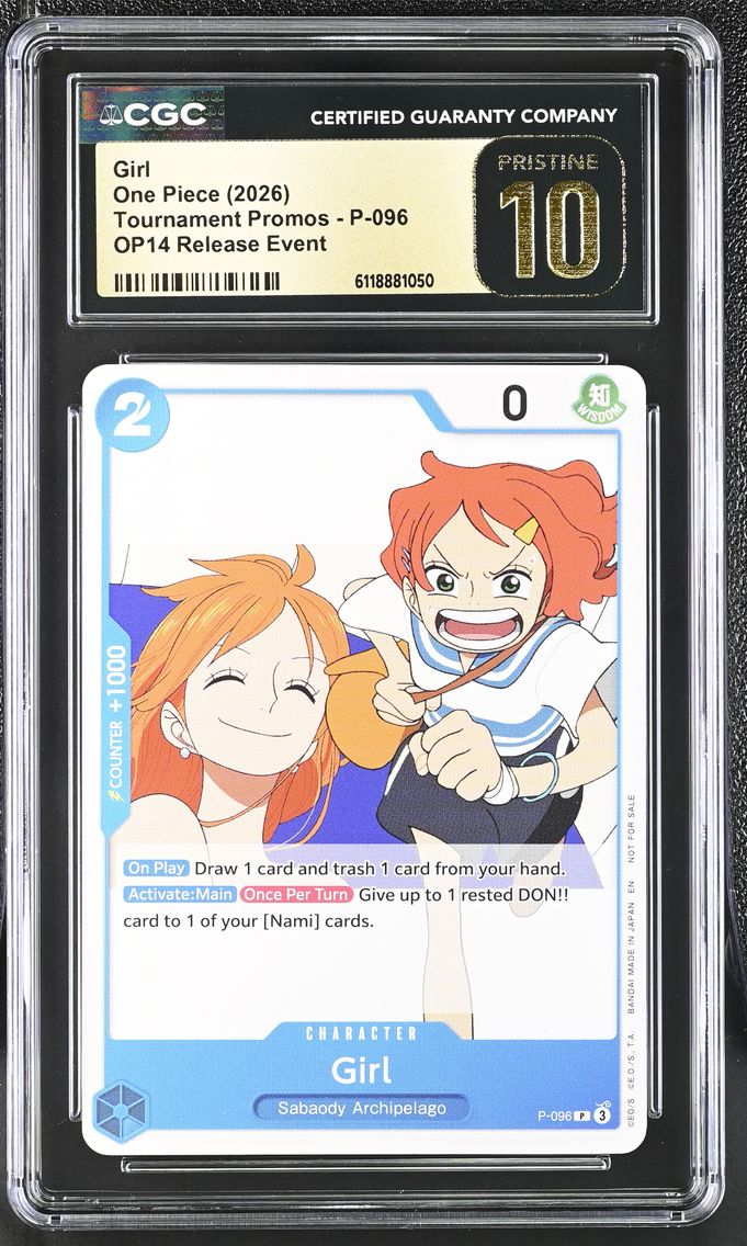 2026 #P-096 Girl CGC 10 Pristine Tournament Promos - English