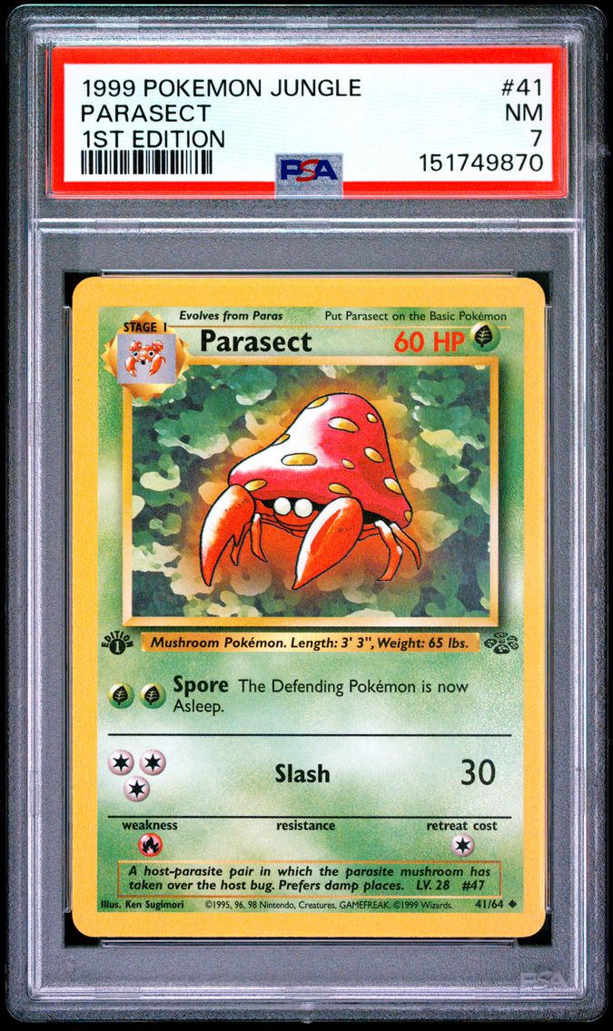 1999 #41 Parasect 1st Edition PSA 7 Jungle