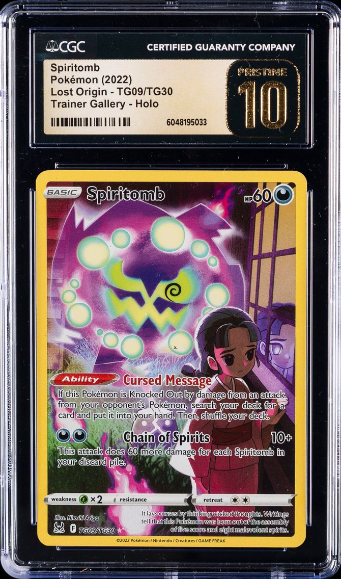 2022 #TG09 Full Art/Spiritomb CGC 10 Pristine Sword & Shield Lost Origin Pokemon