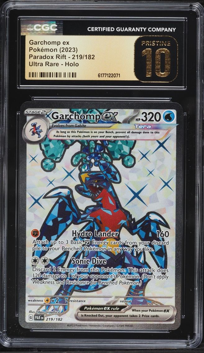 2023 Pokemon Scarlet & Violet Paradox Rift Full Art Garchomp Ex #219 CGC 10 PRISTINE