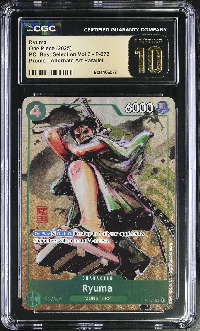 2025 #P-072 Ryuma CGC 10 Pristine Premium Collection Best Selection Vol.3 - English