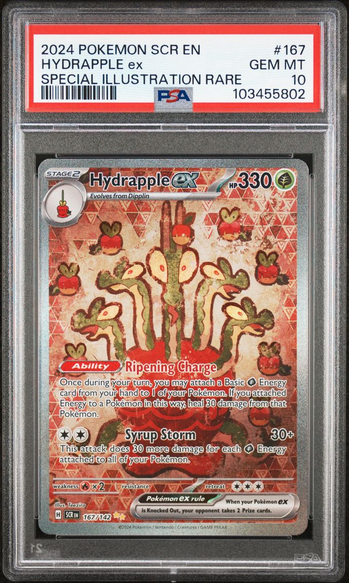 2024 #167 Hydrapple EX PSA 10 Scr EN-Stellar Crown Pokemon