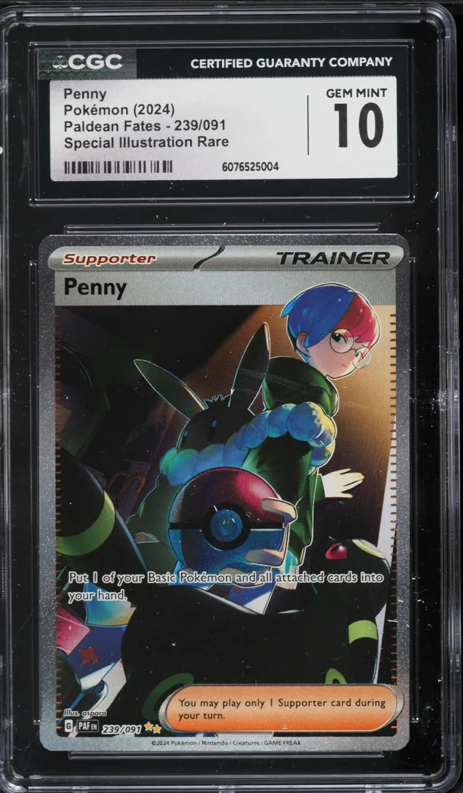 2024 #239 Penny CGC 10 Paf EN-Paldean Fates Pokemon