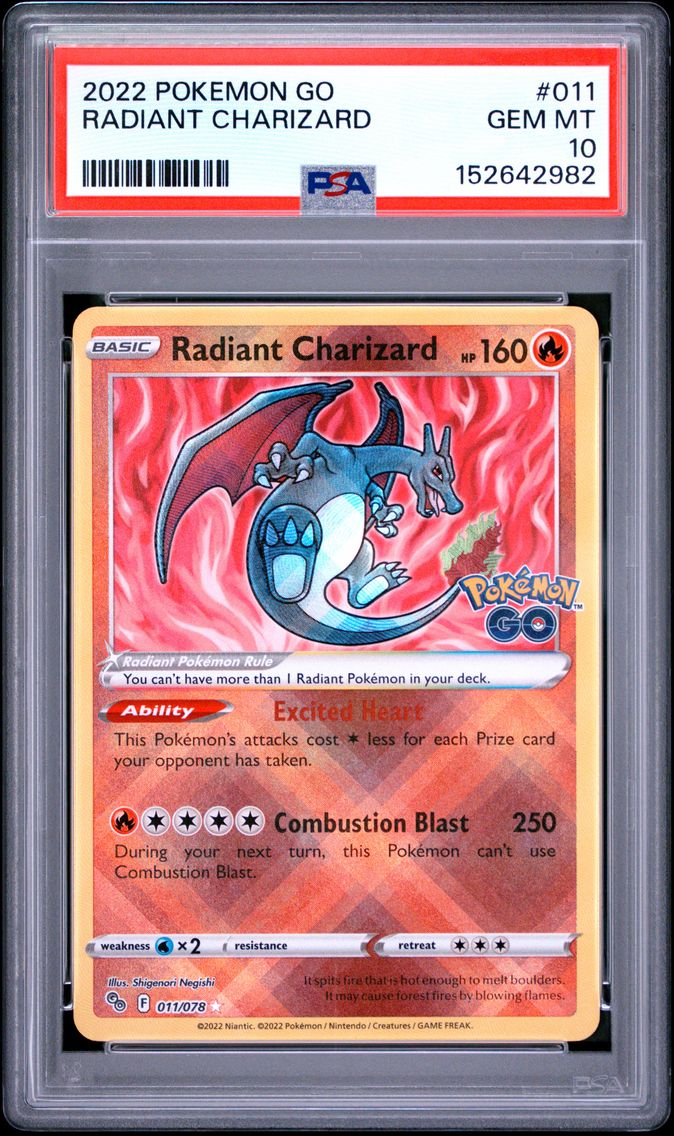 2022 #011 Radiant Charizard PSA 10 Go