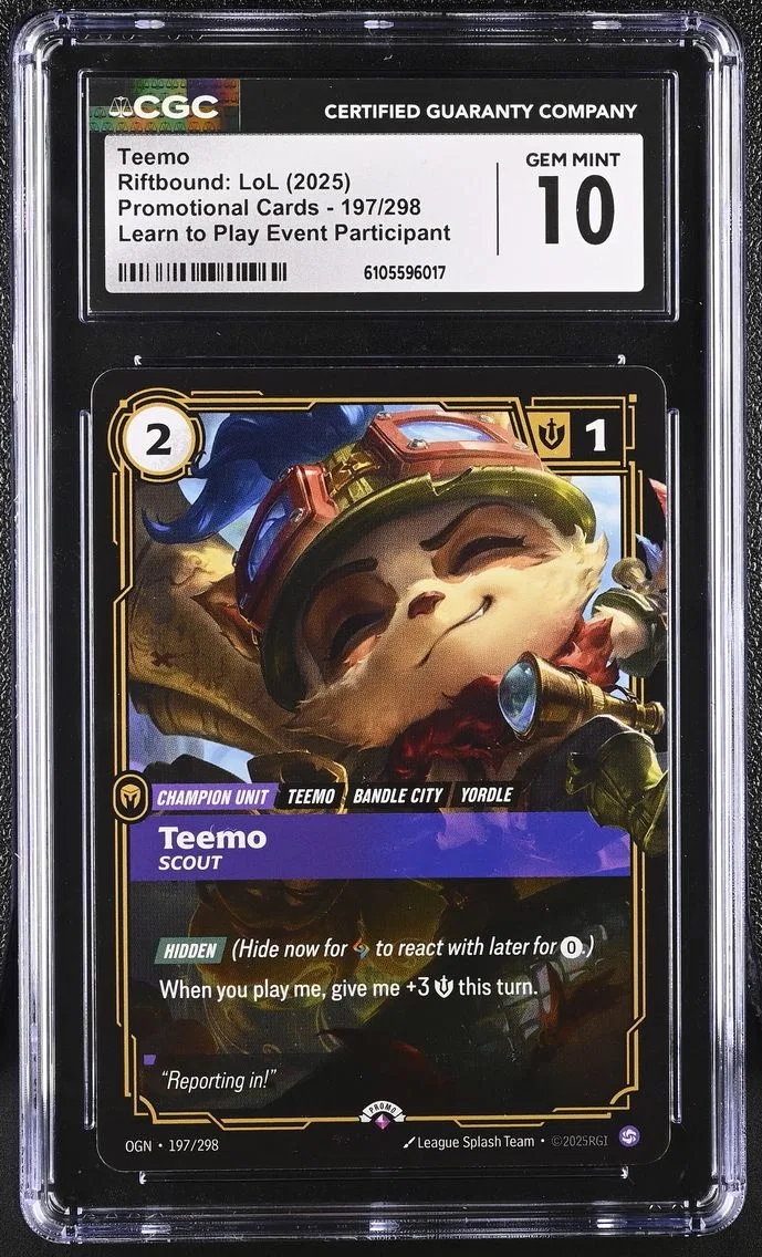 2025 #197 Teemo CGC 10 Promotional Cards - English