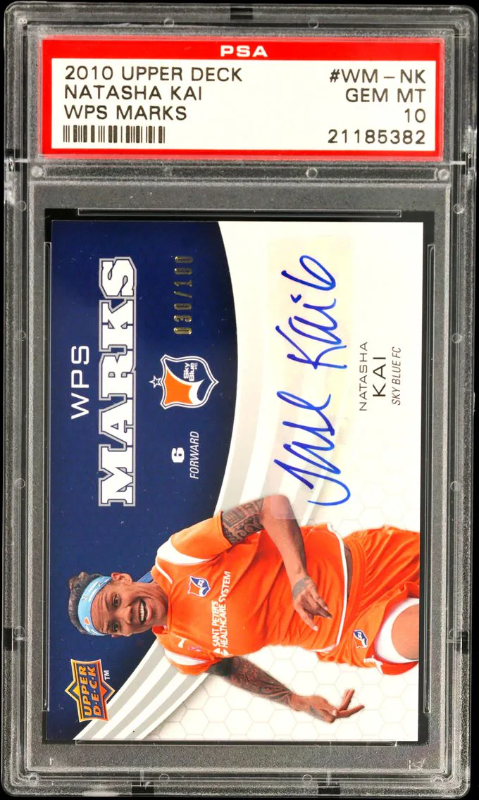 2010 #WMNK Natasha Kai PSA 10 Upper Deck WPS Marks Autographs