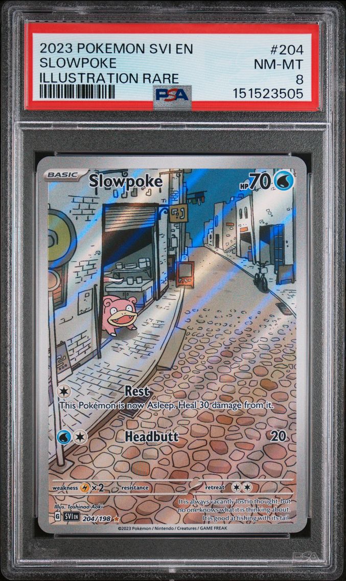 2023 #204 Slowpoke PSA 8 Svi EN-Scarlet & Violet