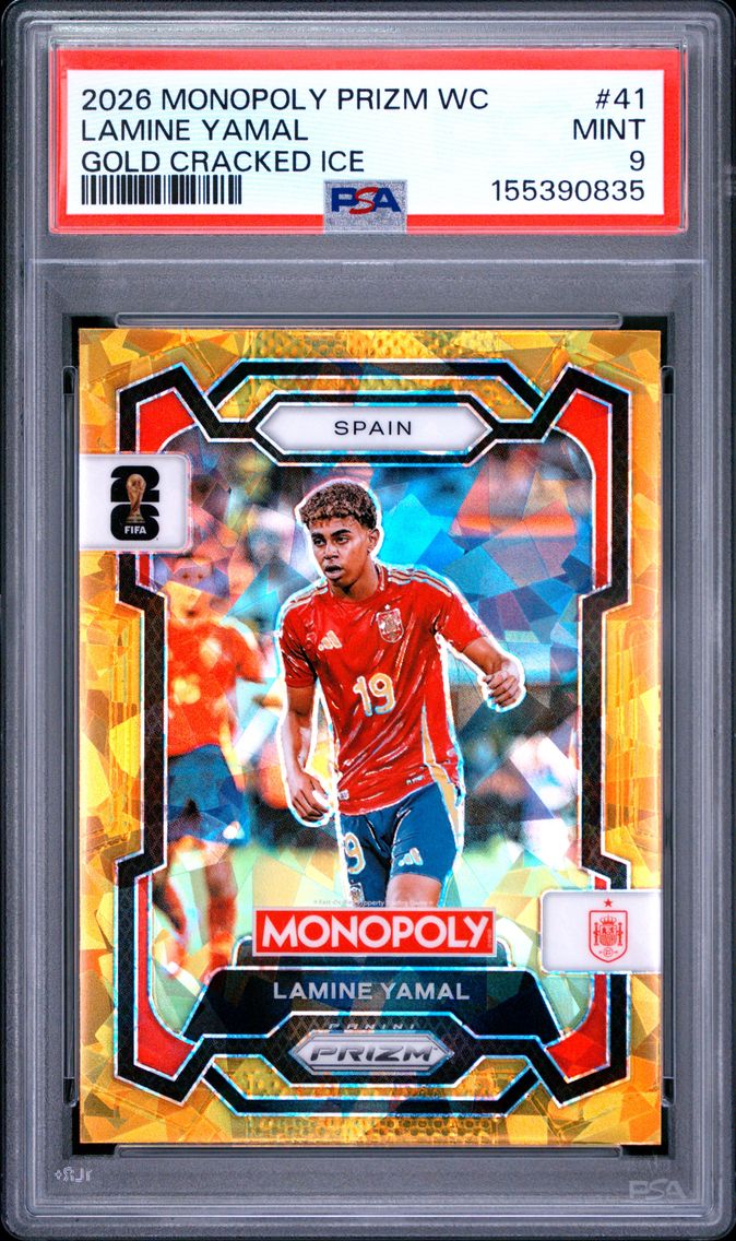 2026 #41 Lamine Yamal PSA 9 Panini Prizm Monopoly FIFA World Cup