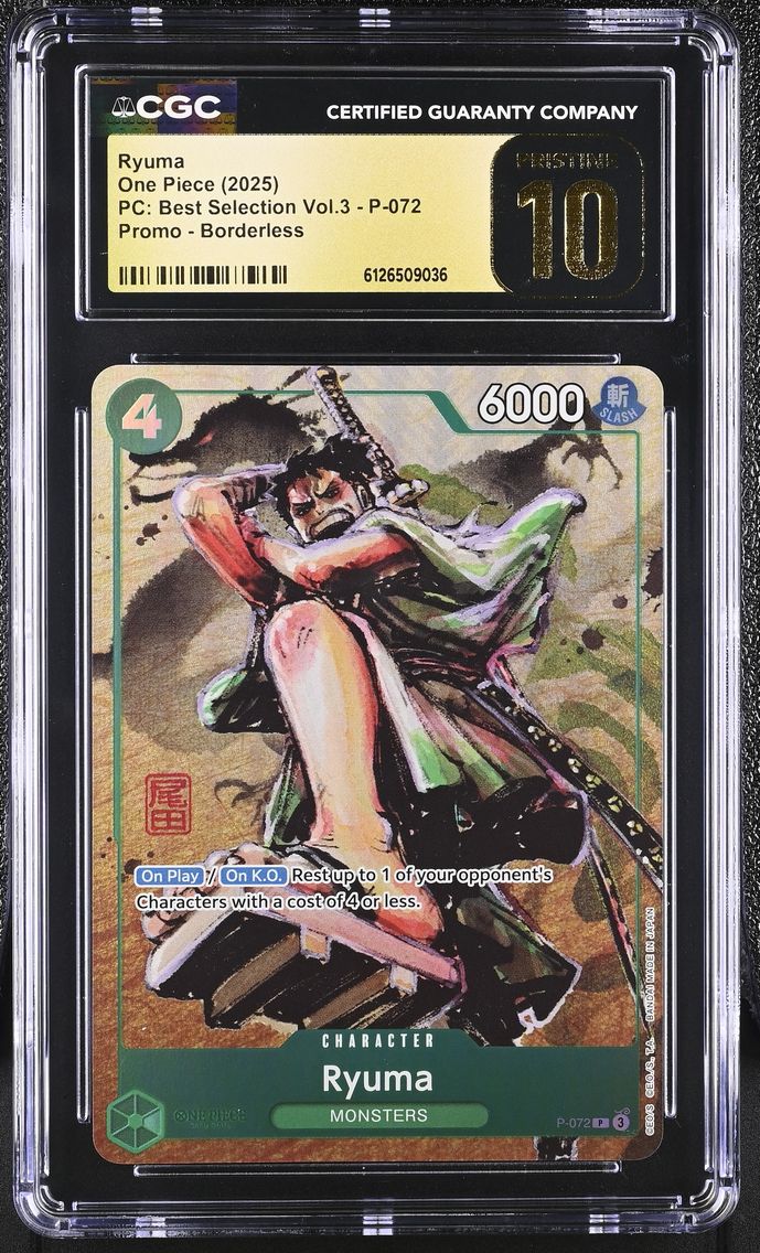 2025 #P-072 Ryuma CGC 10 Pristine Premium Collection Best Selection Vol.3 - English