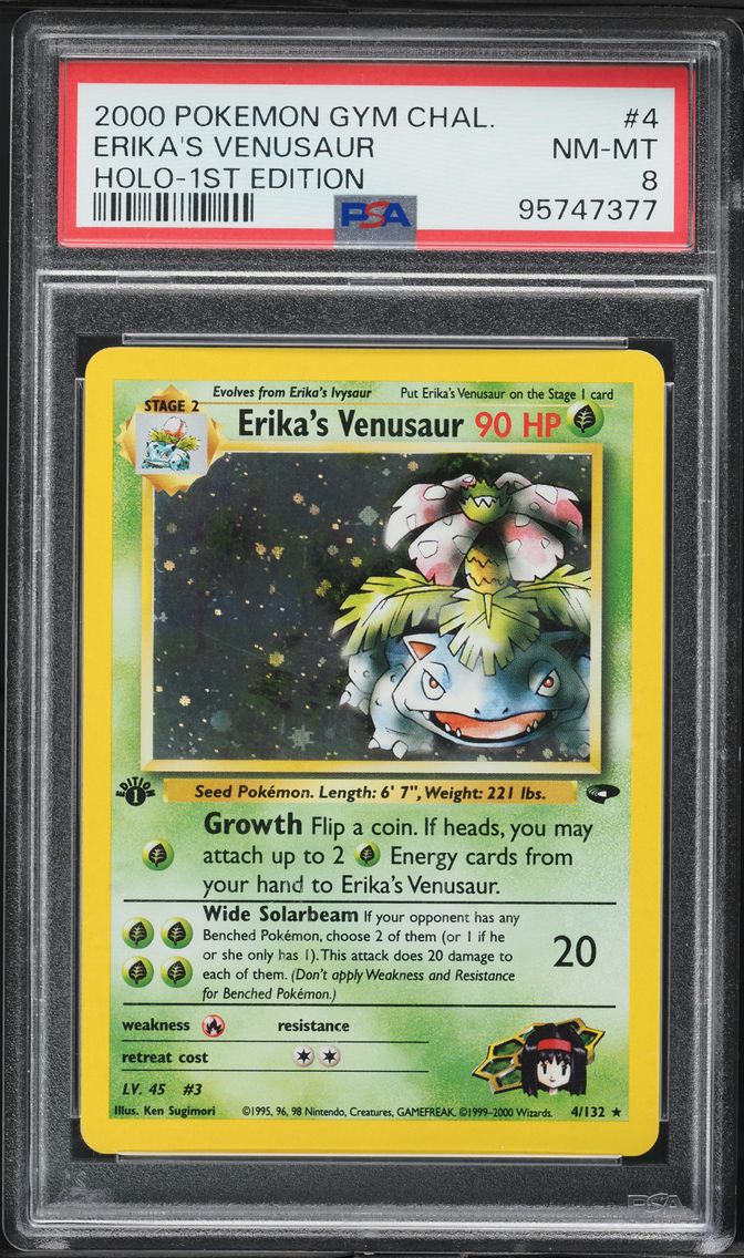2000 #4 Erika's Venusaur PSA 8 Gym Challenge Pokemon