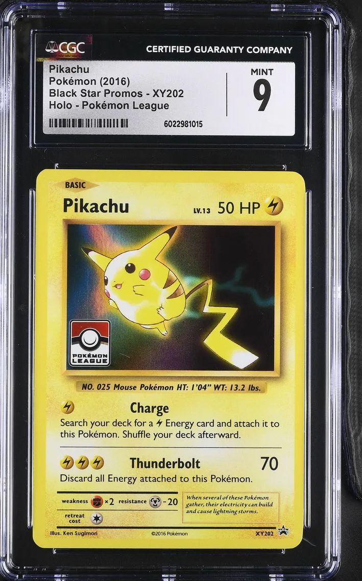 2016 #XY202 Pikachu CGC 9 Black Star Promos - XY - English