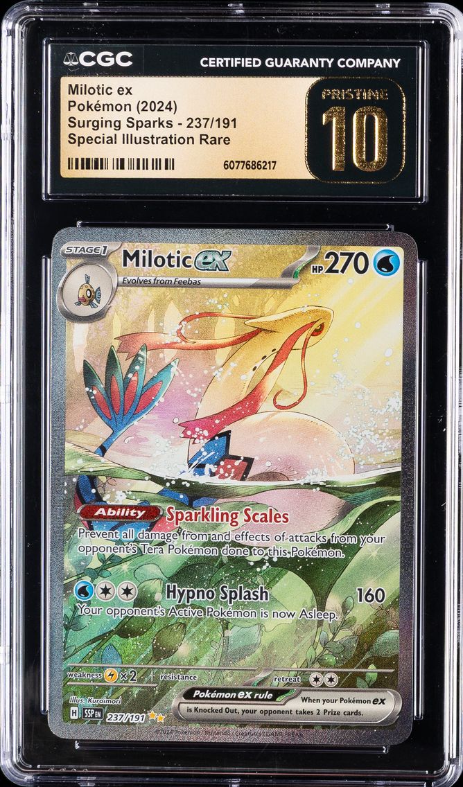 2024 #237 Milotic EX CGC 10 Pristine Ssp EN-Surging Sparks Pokemon