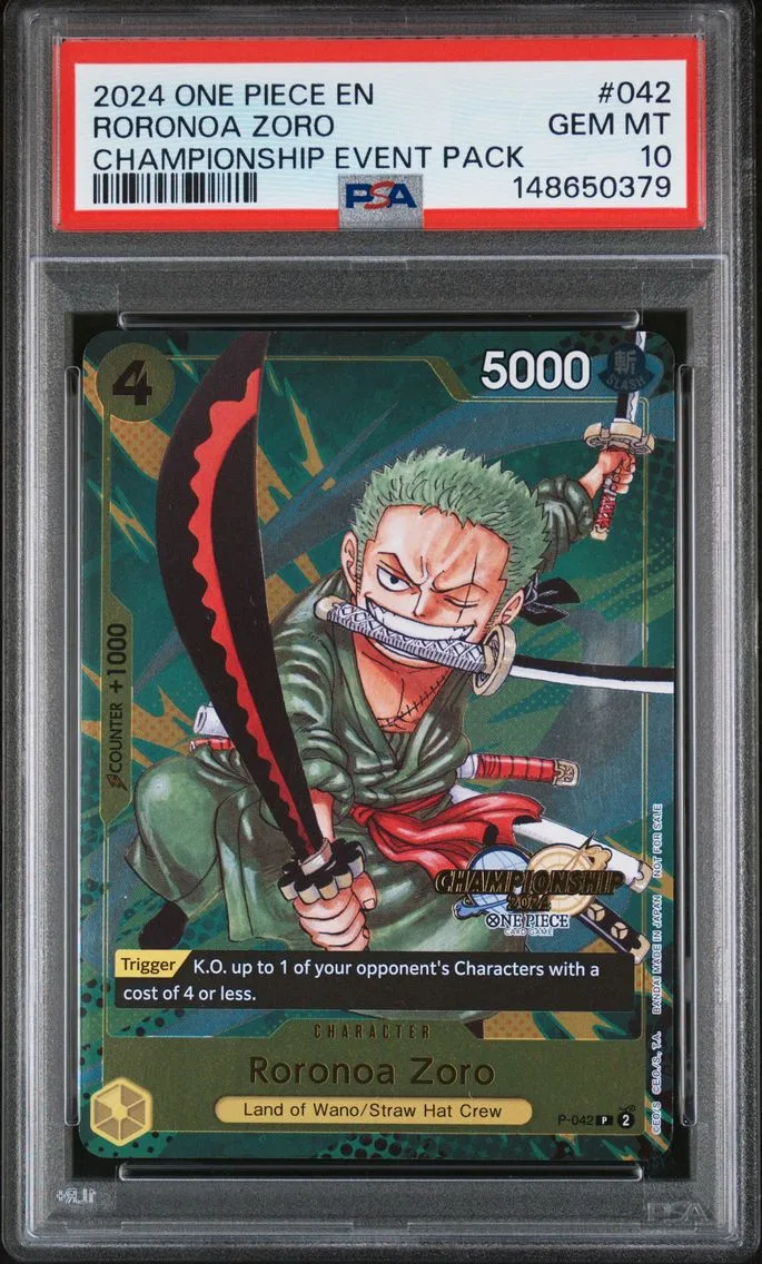 2024 #042 Roronoa Zoro PSA 10 One Piece Championship 2024 Event Pack