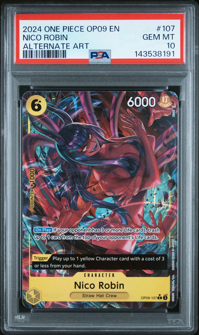 2024 #107 Nico Robin PSA 10 One Piece OP09-Emperors in the New World