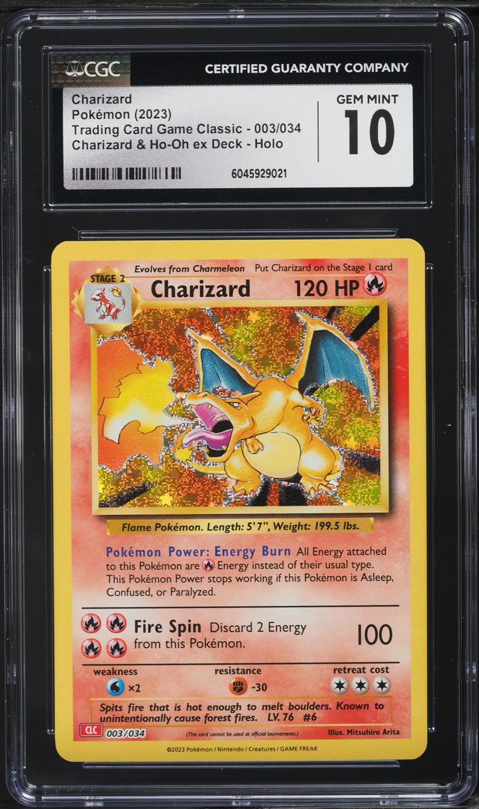 2023 #003 Charizard CGC 10 Clc-Trading Card Game Classic Charizard & HO-Oh EX Deck Pokemon