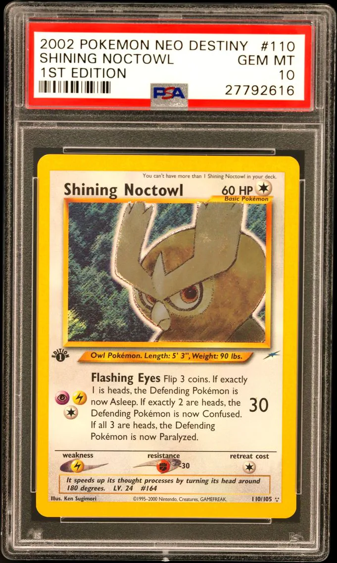 2002 #110 Shining Noctowl 1st Edition PSA 10 Neo Destiny