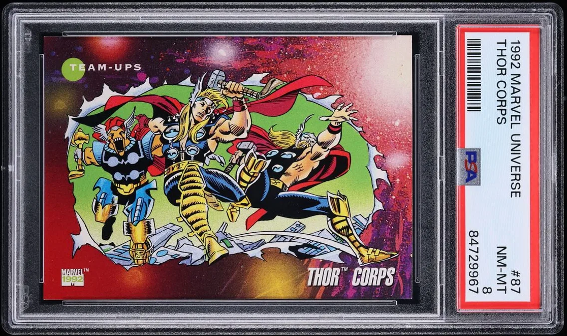 1992 #87 Impel Marvel Universe Thor Corps NM-MT PSA 8