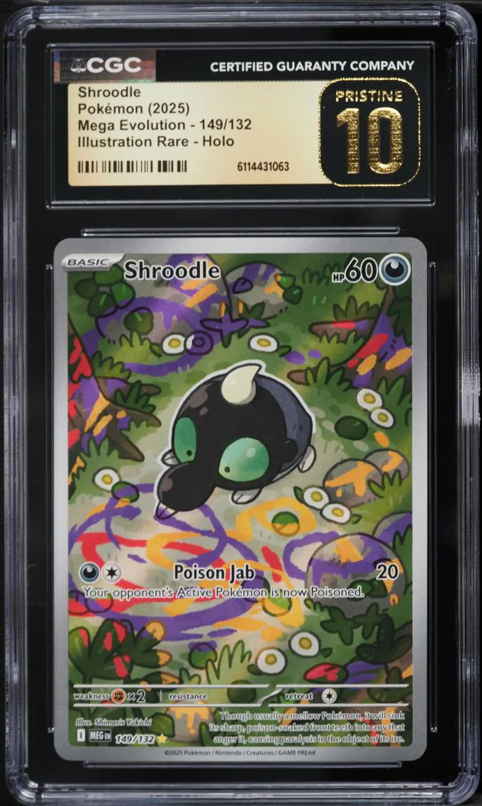 2025 #149 Shroodle CGC 10 Pristine Meg EN-Mega Evolution Pokemon